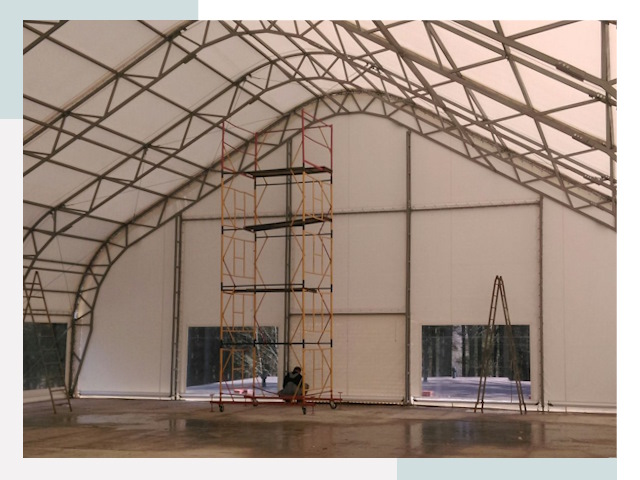 Шатровые ангары в Чебоксарах